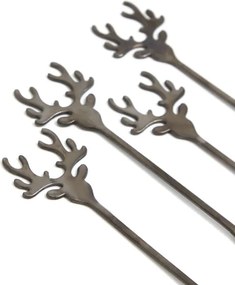 Sada lyžiciek REINDEER čierna 868332 (4 ks)