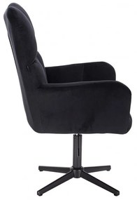 LuxuryForm DESIGN Kreslo AURORA VELUR na čiernom kríži - čierne