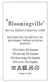 Biely/sivý bavlnený koberec 90x150 cm Katie – Bloomingville