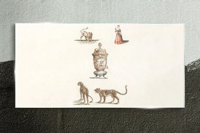 Obraz na skle Kreslenie starovekých zvierat