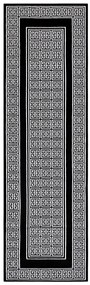 Dywany Łuszczów Behúň Gloss 6776 85 greek black/ivory - 70x300 cm