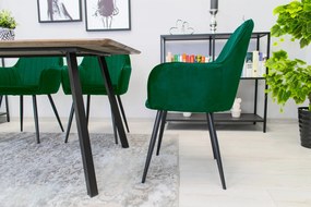 Dekorstudio Zamatové jedálenské kreslo LUGO - tmavo zelené