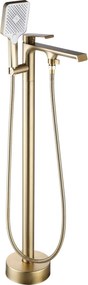 Rea Hass, voľne stojaca vaňová batéria s ručnou sprchovou súpravou, zlatá matná, REA-B6404