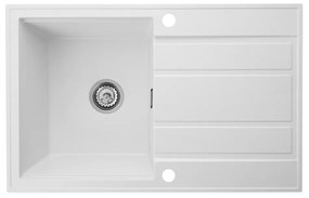 Gamma Modern 8050, 1-komorový granitový drez 790x500x210 mm, biela, GMA-ZM-8050-WH