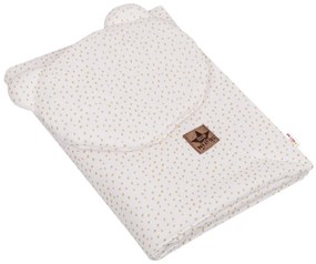 Mušelinová sada DOTS Teddy 30x35cm, 70x100cm, 2D, Baby Nellys, biela