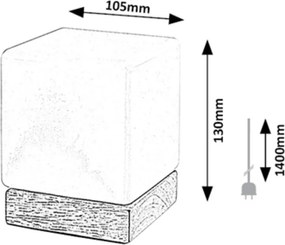 Stmievateľná lampa LED CUBE APPLE GREEN ONYX 10*25