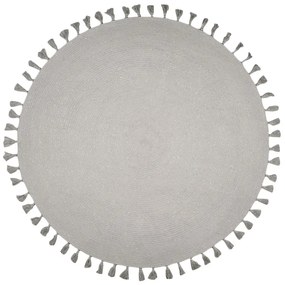 Sivý ručne tkaný koberec Nattiot Josephine, ∅ 140 cm