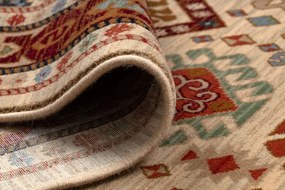 Koberec KESHAN, strapce 6668/53555 béžový / bordový