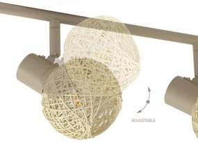 Bodové svietidlo DEX 4xE14/10W/230V béžová/krémová