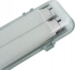 ECOLIGHT Hermetické svietidlo 60cm + 2x LED trubica studená biela - SET