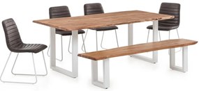 furniture-nabytek.cz - Masívna lavička Bullwer z palisandrového dreva, lakovaná, hnedá – 190×40 cm