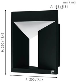 Eglo 98748 - Vonkajšie nástenné LED svietidlo NEMBRO LED/10W/230V IP54