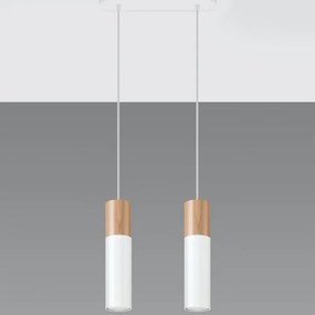Sollux SL.0629 - Luster na lanku PABLO 2xGU10/40W/230V biela