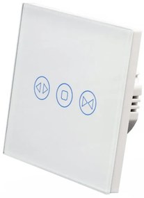 Sklenený dotykový vypínač pre rolety WIFI - biely