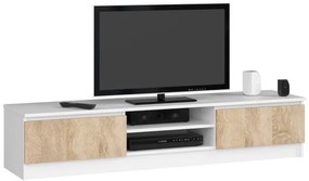 Stolík pod TV RTV K 160 CLP biely / sonoma