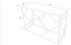 Konzolový stolek ESCADA C 120 cm čirý/stříbrný