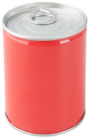 Flowcan plechovka červená so semienkami petunie 6,5×9 cm