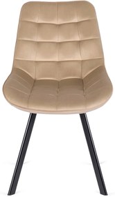 PROXIMA.store - Čalúnená jedálenska stolička RICK FARBA: béžová, MATERIÁL: zamat