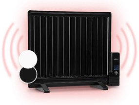 Wallander, olejový radiátor, 600 W, termostat, olejové vyhrievanie, plochý dizajn, čierny