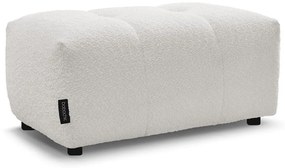 Biela podnožka z textílie buklé Roxelane – Bobochic Paris