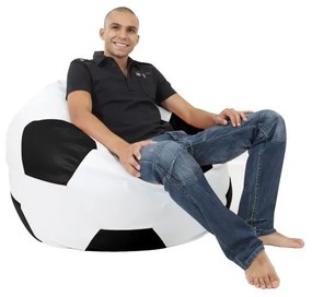 Sedací vak futbalová lopta XXL TiaHome - bielo čierna