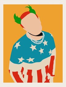 Ilustrácia Keith Flint Minimalist Pop Art, Retrodrome