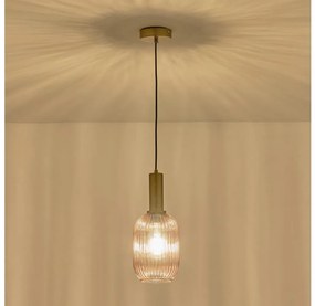 Luster na lanku 1xE27/15W/230V hnedá pr. 13 cm