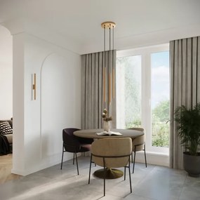 Sollux SL.1179 - Nástenné svietidlo PASTELO 2xG9/8W/230V zlatá