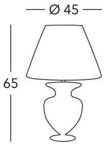 Kolarz 1365.71M.Au - Stolná lampa ANFORA 1xE27/100W/230V 24K zlatý
