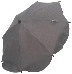 Slnečník na kočík - hnedý-sivý melír