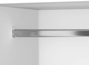 ŠATNÍKOVÁ SKRIŇA CRISTINE BIELY LESK + ZRKADLOVÝ SOKEL 90 cm