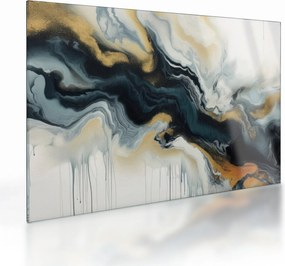 Sklenený obraz - Mramorovaná kresba (70x50 cm)