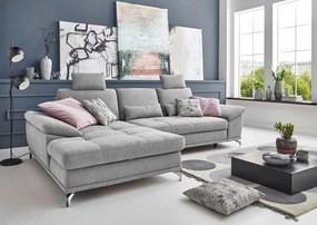 XXXLutz ROHOVÁ SEDAČKA, textil, strieborná Sit & More - Sedačky - 000144005520