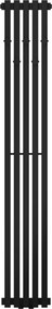 Mexen, Mexen Flux dekoratívny kúpeľňový radiátor 1500 x 240 mm, 450 W, čierny - W127-1500-240-00-70