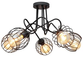 Prisadený luster OXFORD 5xE27/15W/230V čierna