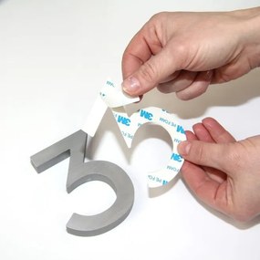 Domové číslo "3", RN.100LV, brúsené, čierna