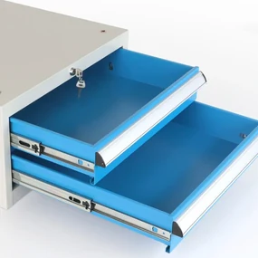 Dielenský stôl Solid MDF-02, 180 cm, závesný box, čierna