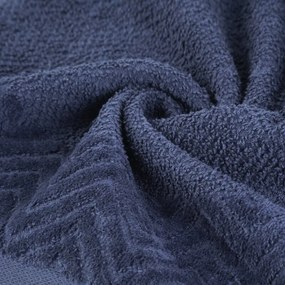 Dekorstudio Uterák LOREN so zamatovým okrajom - granátovomodrý Rozmer uteráku: 70x140cm
