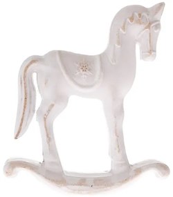 Drevený biely koník