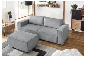 Svetlosivý menčestrový taburet Nihad – Bobochic Paris