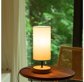 Aigostar - Stolná lampa s USB portom 1xE27/40W/230V béžová