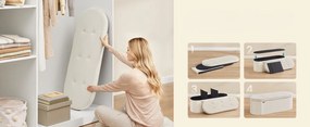 Taburet s úložným priestorom Pekys 110 L zamat krémový