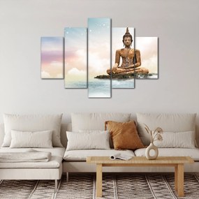 Obraz - Budha dozerajúci na zemi (150x105 cm)