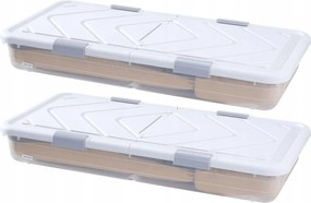 Vevor Kontajner pod posteľ 57 l na kolieska a veko, možnosť stohovania