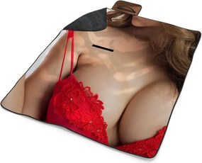 Sablio Plážová deka Dekolt ženy: 200x140 cm