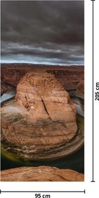 Fototapeta na dvere - Jazero v útese (95x205cm)