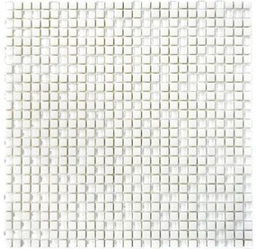 Sklenená mozaika CUBA 07W BIELA 30,5x30,5 cm