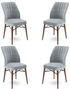 Sada jedálenských stoličiek Flex Grey and Brown, 4ks