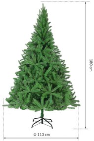 InternetovaZahrada Umelý vianočný stromček 180 cm + stojan