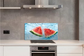 Sklenený obklad do kuchyne melón voda 125x50 cm